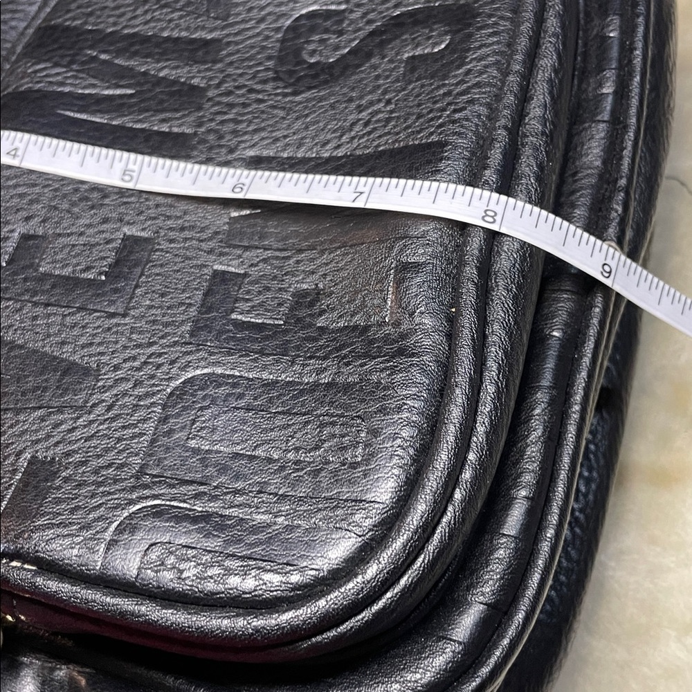 Steve Madden Embossed Black Backpack with Gold Details - Picture 10 of 13
